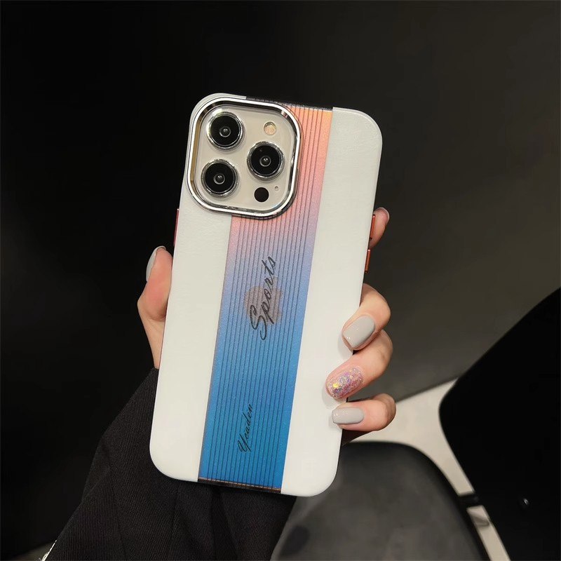 NEW Laser frosted iphone case for iPhone 14 13 12 pro max soft silicone side acrylic back panel 13 Pro Max 14 Plus independent button drop-proof case