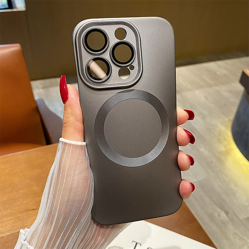 Cat Metalik Magnetik Soft shell Lensa Kaca film casing Ponsel Kompatibel Untuk iphone14 13 12 11promax 14Pro 13Pro 11 12Pro shockproof Soft shell casing