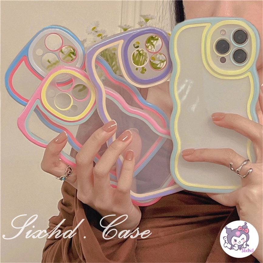 Redmi 12C 11A 10C 9T 9C Note 12 11s 11 10 9 8 Pro 10A 10 9A 9  A2 A1 Xiaomi 11Lite 12T 12Lite 11T 10T Poco M3 F3 X5 X4 X3 Pro Candy Color Fashion Wave Pattern Phone Case Soft Cover