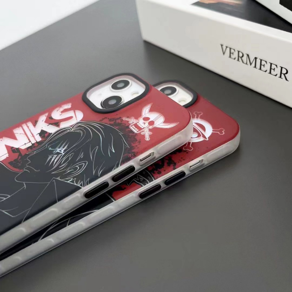 NEW !! ONEPIECE Anime Shanks Luffy Case iphone (For Iphone 11 12 pro max 13 pro max 14 promax READY ! ) luxury Premium Quality Laser Frosted iPhone Case