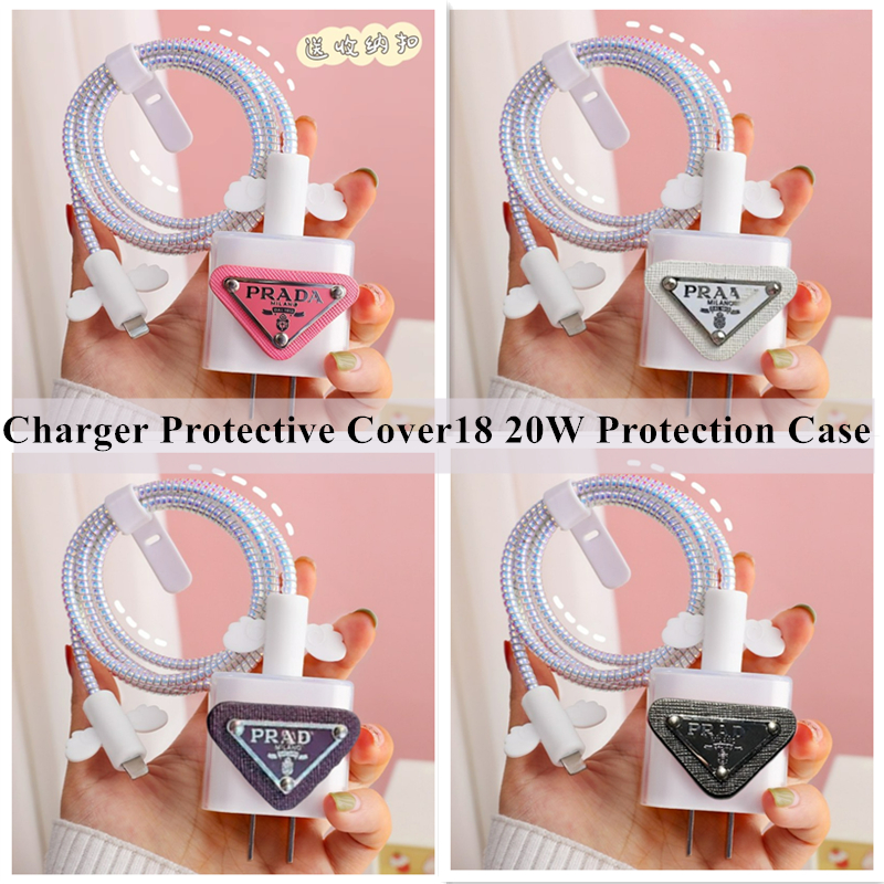 Iphone  Series Set 5PCS Paket Cover Pelindung Kabel &amp; Kepala Charger Untuk Charger Iphone 18w &amp; 20w