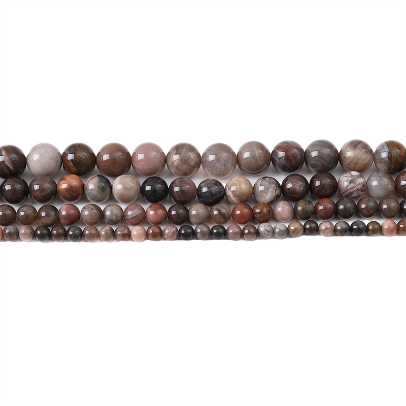 38cm/Str Natural Jades Stone Agat Brown Crazy Lace Beads Round Loose Spacer Beads Untuk Membuat Perhiasan Temuan DIY Gelang