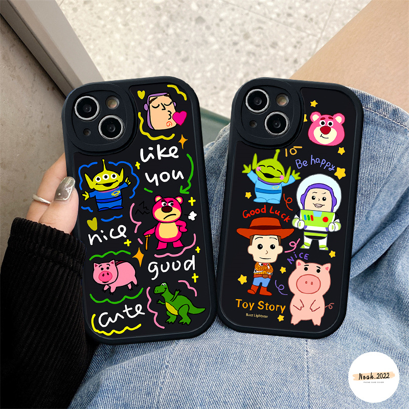 IPHONE Case Babi Manyo Beruang Strawberry Lucu Kompatibel Untuk Iphone11 13 12 14 Pro Max7 6s 6 8 Plus XR X XS Max SE 2020 Kartun Toy Story Phone Soft Tpu Back Cover