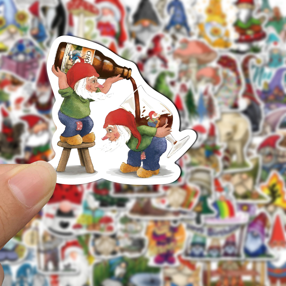 [in Stock]60pcs Stiker Kartun Kurcaci Lucu Ponsel Dekorasi Cangkir Air Stiker Tahan Air