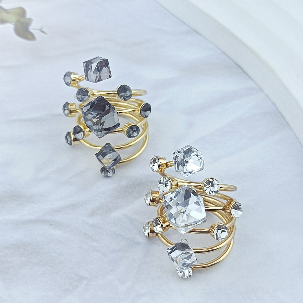 Cincin Syal / Hijab Gaya Korea Bentuk Geometri Bahan Alloy Untuk Wanita Muslim
