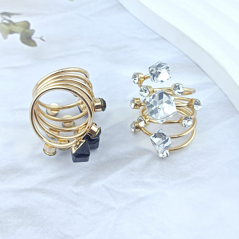 Cincin Syal / Hijab Gaya Korea Bentuk Geometri Bahan Alloy Untuk Wanita Muslim
