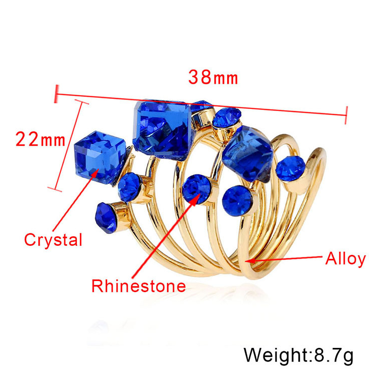 Cincin Syal / Hijab Gaya Korea Bentuk Geometri Bahan Alloy Untuk Wanita Muslim