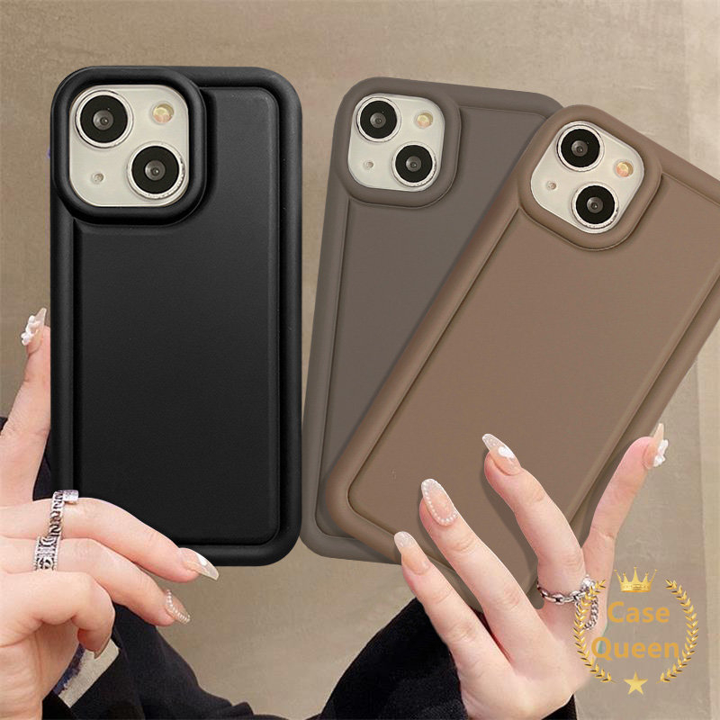 Mewah Simple Tebal Shockproof Casing Tpu Oppo A57 A77s A77 A17 A53 A95 A74 A5 A16s A31 A55 A92 A12 A9 A16E A12E A3s A5s A7 A15 A16 Reno5 Matte Soft Airbag Case