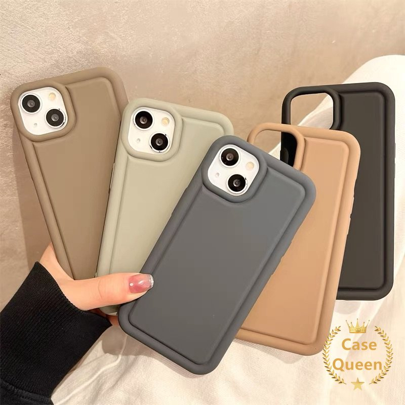 Mewah Simple Tebal Shockproof Casing Tpu Oppo A57 A77s A77 A17 A53 A95 A74 A5 A16s A31 A55 A92 A12 A9 A16E A12E A3s A5s A7 A15 A16 Reno5 Matte Soft Airbag Case