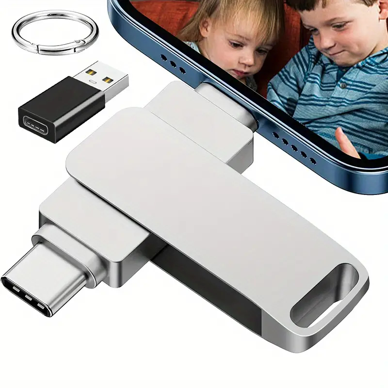 IPHONE Flashdrive 2in1 Baru Untuk ios Type-c Android Flashdisk SD card Untuk Iphone11 12 14 pro USB Drive