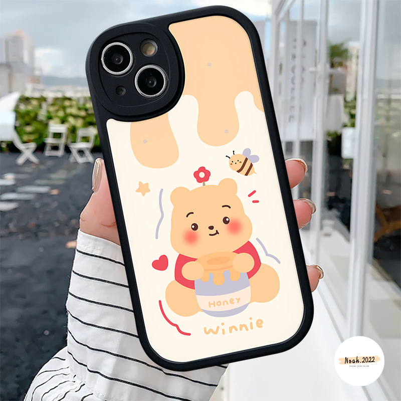 Casing Kartun Winnie Strawberry Bear Manyo Untuk VIVO Y36 Y12 Y15 Y15s Y20 Y33s Y20i Y22s Y30 Y16 Y91 Y11 Y91C Y21 Y21A Y21s Y12i Y31 Y20s V23 Y15A Y51 Y22 Y02 Y35 V25 Y17 Soft Cover