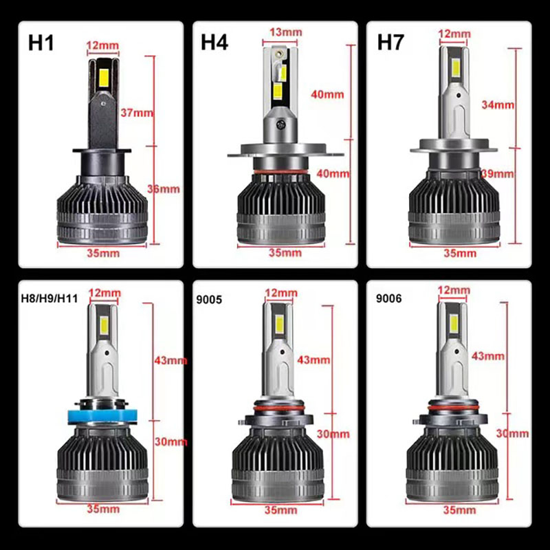 Menerangi Jalan Didepan Dengan Lampu LED Otomatis 16000LM 120W Untuk H1 H4 H7 H8 H9 H11 9005 HB3 9006 HB4