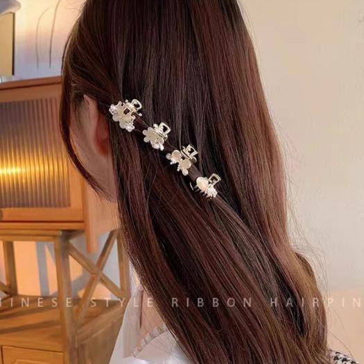 Jepit Rambut Mutiara Capit Kepiting Kecil Hair Clip Metal Hair Clip