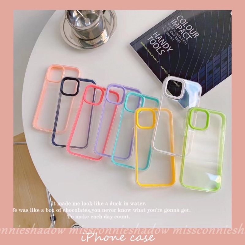 Macaron Case Untuk Samsung A14 A04s A13 A03 A20s A52 A72 A70 A21s A50s A11 A03s A12 A32 A73 A20s A23 A71 A22 A53 A31 A02s A52s A33 A50 A30s 3-in-1 Bumper Tahan Guncangan Bening Soft Cover