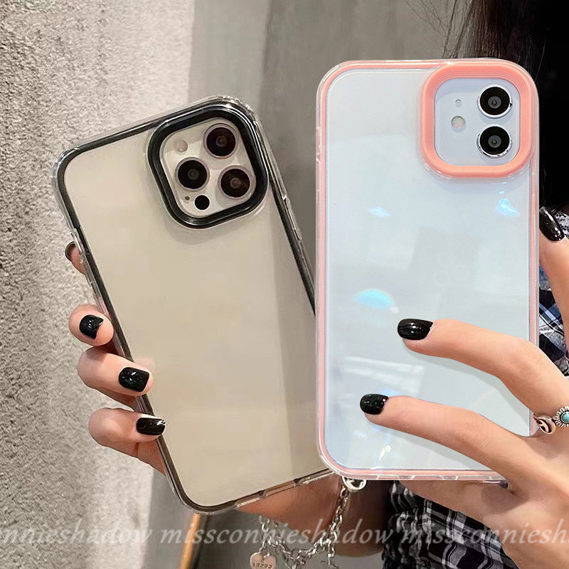 Macaron Case Untuk Samsung A14 A04s A13 A03 A20s A52 A72 A70 A21s A50s A11 A03s A12 A32 A73 A20s A23 A71 A22 A53 A31 A02s A52s A33 A50 A30s 3-in-1 Bumper Tahan Guncangan Bening Soft Cover