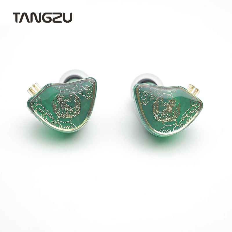 Tangzu WANER Jade Green 10mm Dynamic Driver Earphone IEM Metal Composite Diafragma 0.78 2pin Wan er Dengan Mic