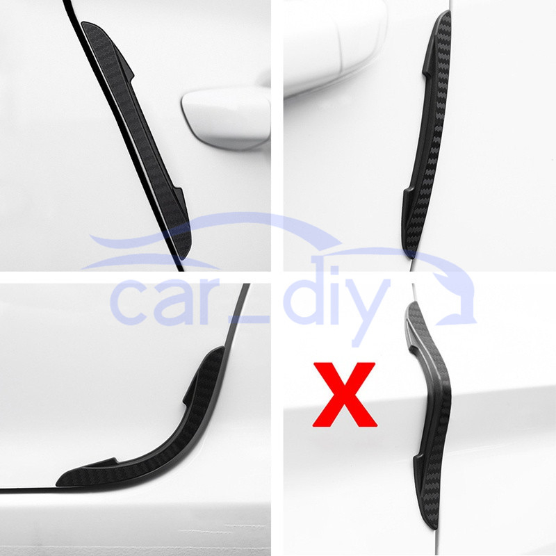 4pcs/lot Pintu Mobil Side Edge Handle Protector Anti-Tabrakan Strip Spion Penjaga Bumper Cover Anti Gores Stiker Silikon 3D Styling Emblem