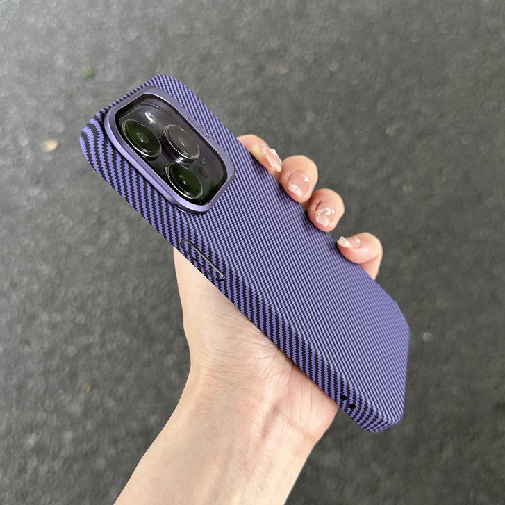New advanced carbon fiber phone case suitable for iPhone 14, 13, 12 Pro Max ultra-thin phone case, with bracket lens film for anti drop iPhone 14 Promax phone case