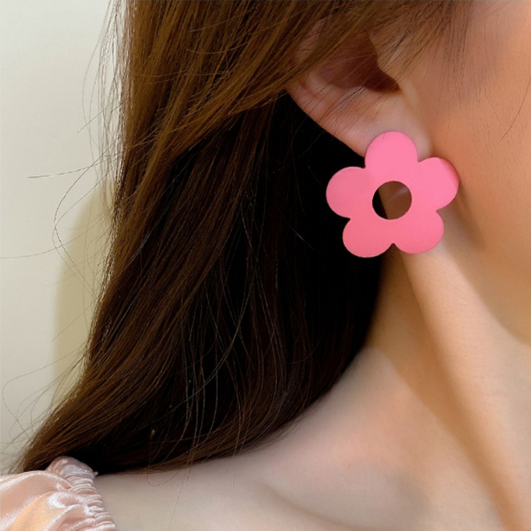 Anting Pink Anting love Mentah Anting Baru Y2K