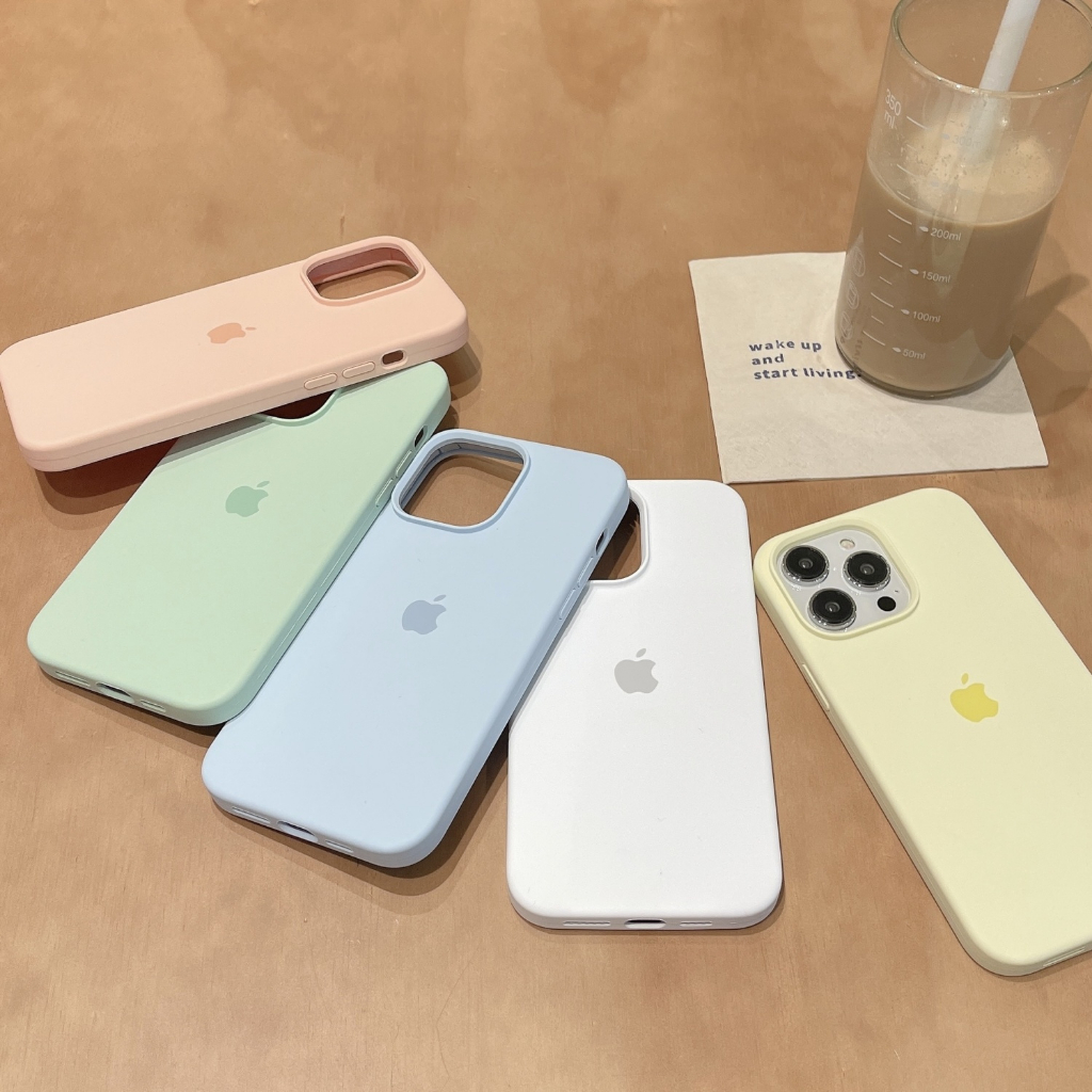 IPHONE Casing Ponsel Silikon Cair Untuk Iphone13 12 pro Max14 plus case Untuk Iphone14 pro Max7 8 x xr xs full cover Pelindung Kamera