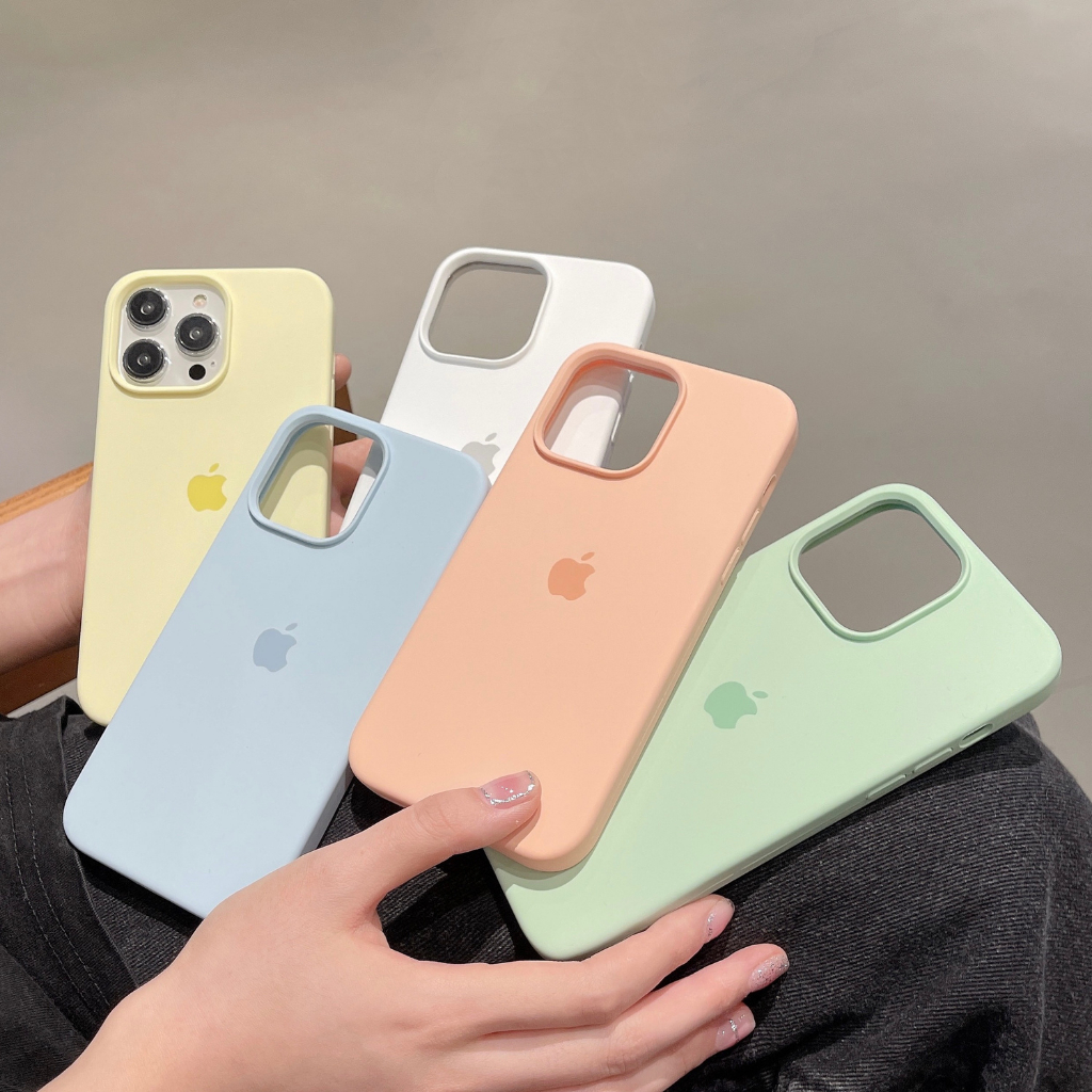 IPHONE Casing Ponsel Silikon Cair Untuk Iphone13 12 pro Max14 plus case Untuk Iphone14 pro Max7 8 x xr xs full cover Pelindung Kamera