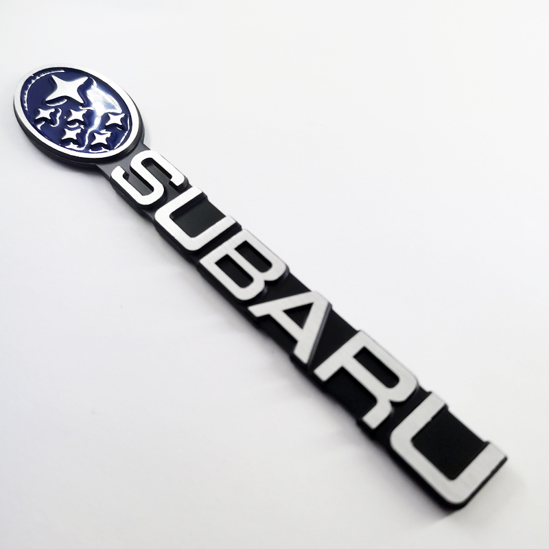 1x Logam SUBARU Huruf Logo Mobil Auto Rear Trunk Lid Emblem Badge Stiker Decal Pengganti SUBARU