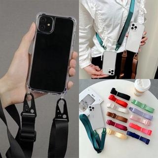 Casing iPhone 14 Pro Max 13 12 Pro Max 11 Pro Max 7 8 Plus XR XS Max Transparan Dengan Tali Kalung 150cm Adjustable