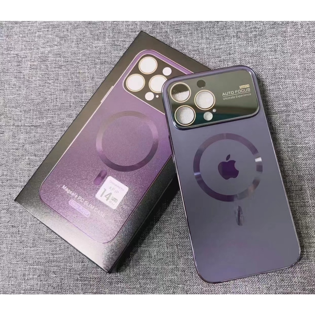 Luxury nano matte magnetic suction advanced mobile phone case for iphone 14 13 12 Pro max metal anti-drop with camera protective film