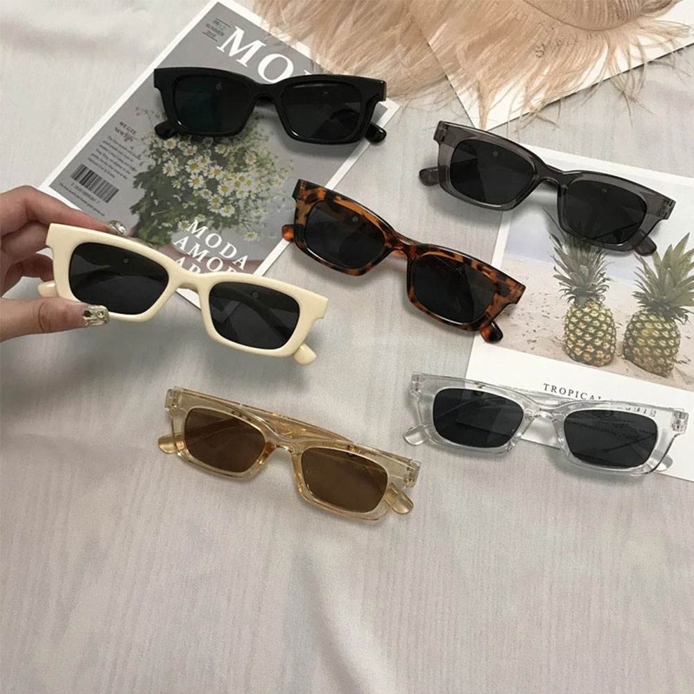 TK Fashion Wanita Kotak Kecil Tren Kacamata Hitam Pria Bingkai Besar Sunglasses