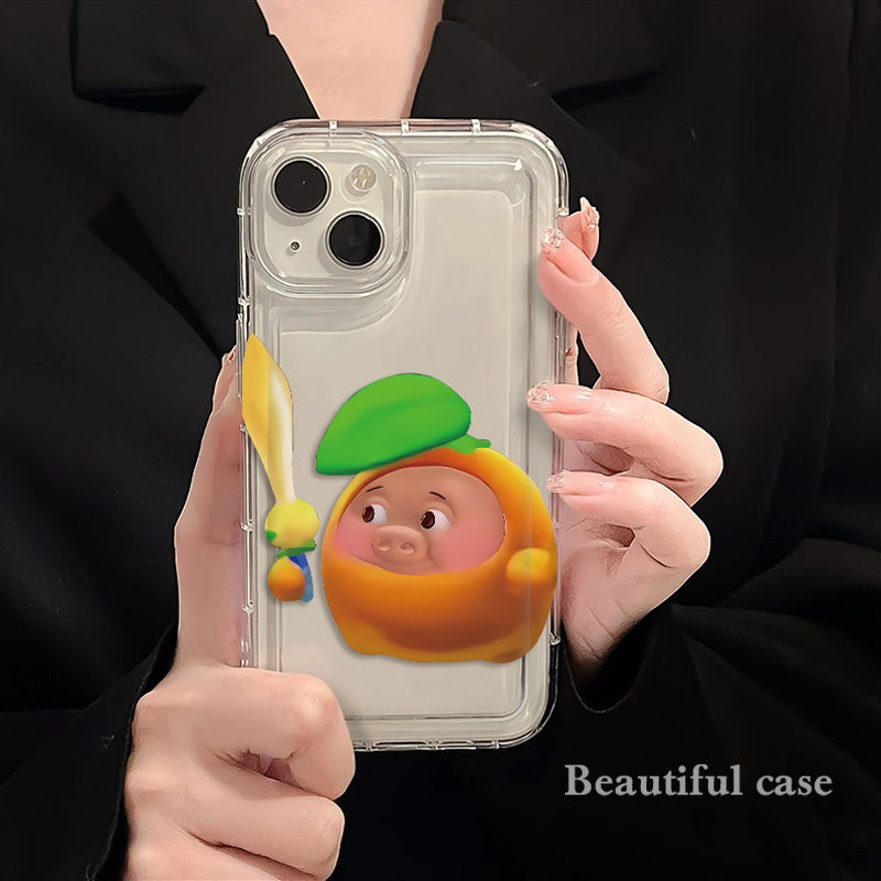 Casing Ponsel Lembut Silikon Apple Pigs Lucu Kompatibel Untuk IPhone Casing14 13 11 12 Pro XS Max X XR 7 +8 Plus TPU Shockproof Cover