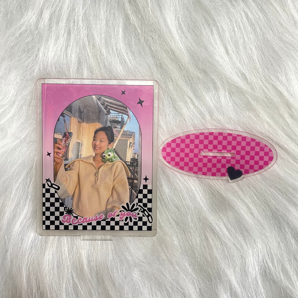 Sweet Cool Card Holder Tempat Penyimpanan Kartu Akrilik 3inch Untuk Idola Photocard Display Frame Dekorasi Desktop Card Pelindung Case
