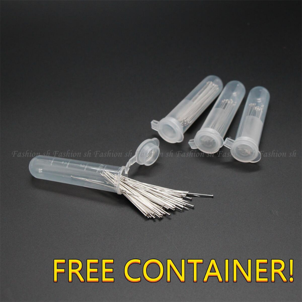 25pcs /50pcs 1kotak Simple New PIN Safety Panjang PIN Alloy Aksesoris PENITI JARUM PENITI TAJAM STAINLESS STEEL/PIN