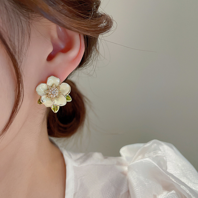 Anting Bunga Korea Modis, Anting tulip, Aksesoris Perhiasan Wanita, Jumbai Kristal Hadiah Ulang Tahun Terbaik Untuk Teman