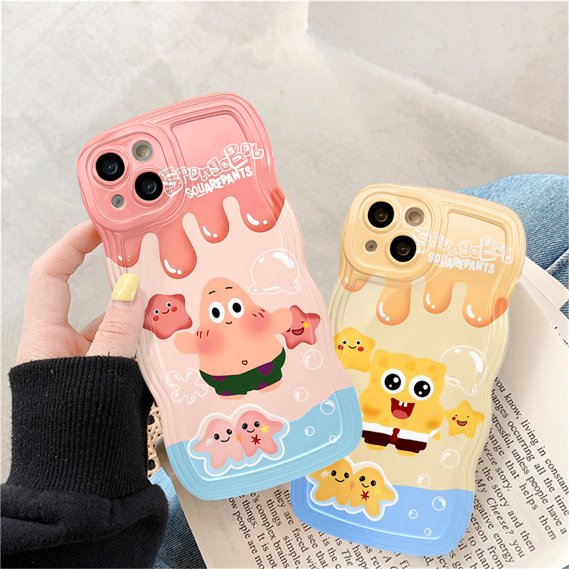 Soft Case TPU Motif Spongebob Untuk OPPO A17 A95 A54 A76 A15 A16 A12 A57 A7 A5s A16K A55 A96 A15s F9 A16E A53 A9 A5 A16s A33 A35 A2 A3s A5 A35