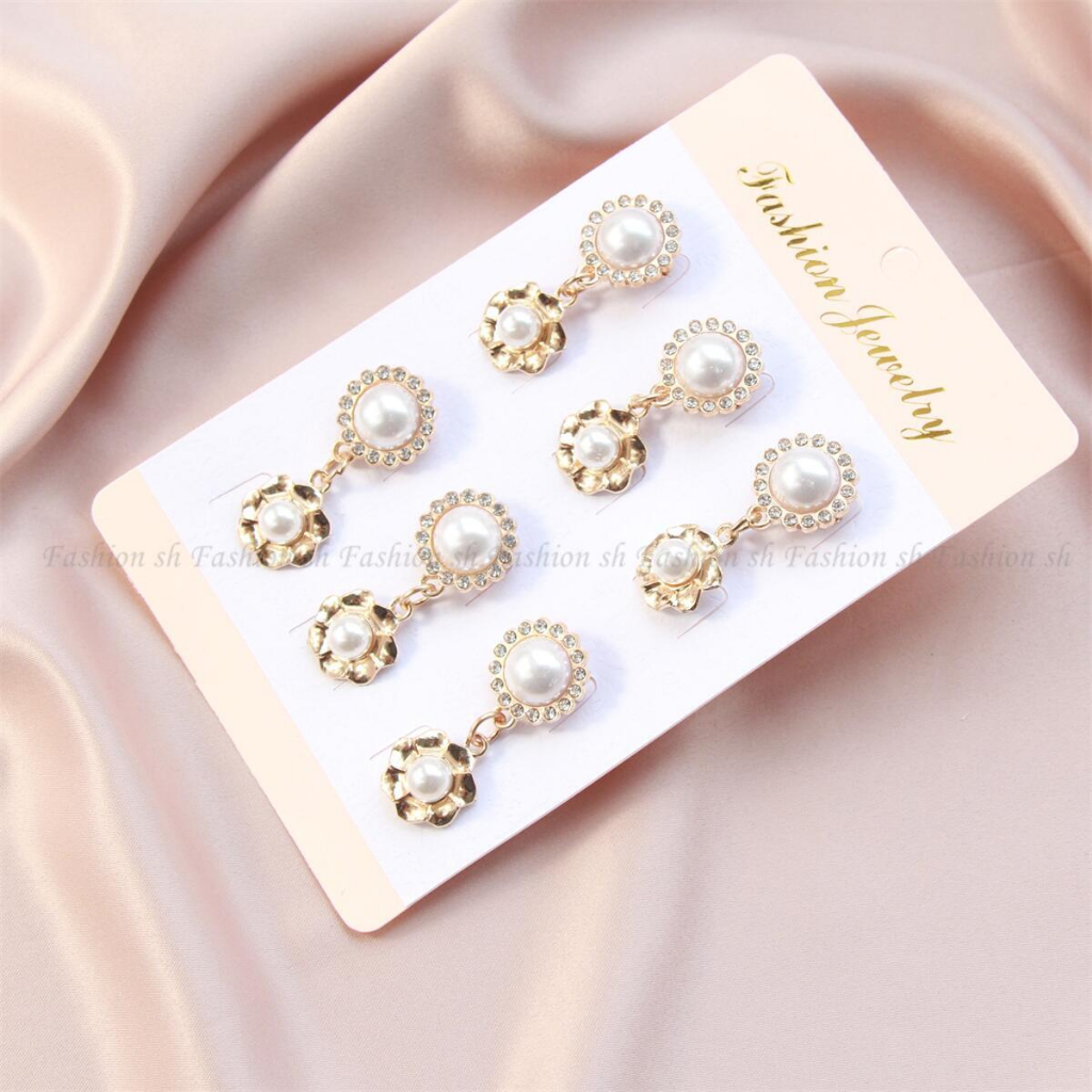 6pc Bros Bahu Pin High Quality Korea pearl and oil paint Pin