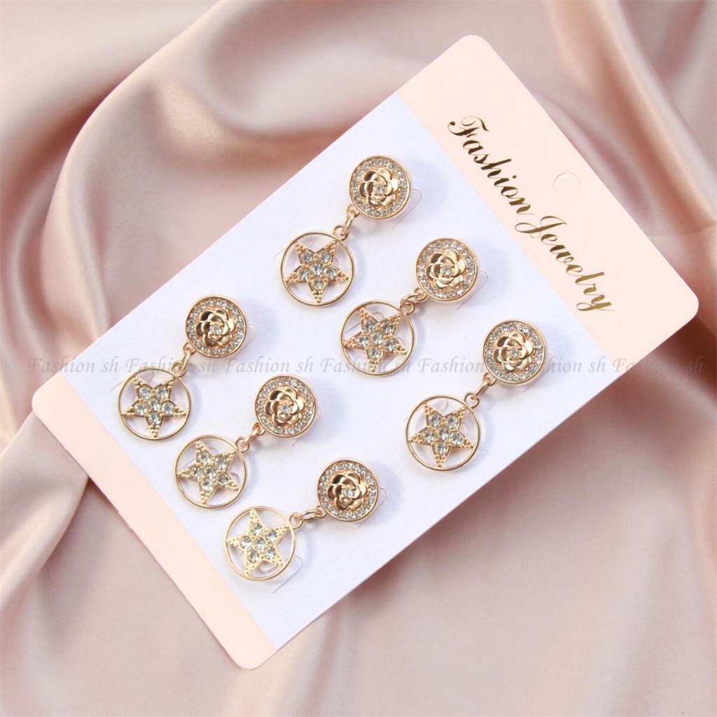 6pc Bros Bahu Pin High Quality Korea pearl and oil paint Pin