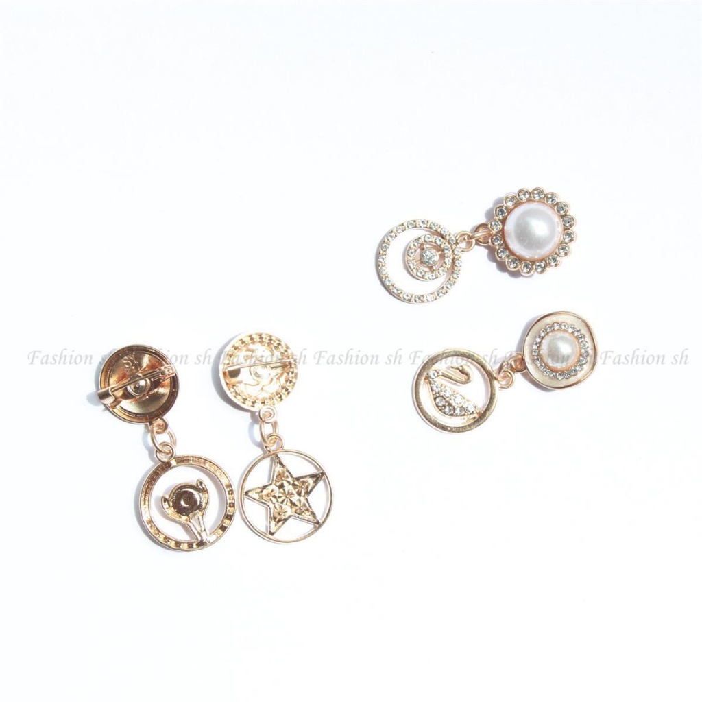 6pc Bros Bahu Pin High Quality Korea pearl and oil paint Pin