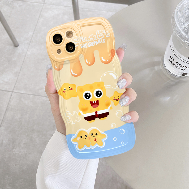 Soft Case TPU Motif Spongebob Untuk OPPO A17 A95 A54 A76 A15 A16 A12 A57 A7 A5s A16K A55 A96 A15s F9 A16E A53 A9 A5 A16s A33 A35 A2 A3s A5 A35