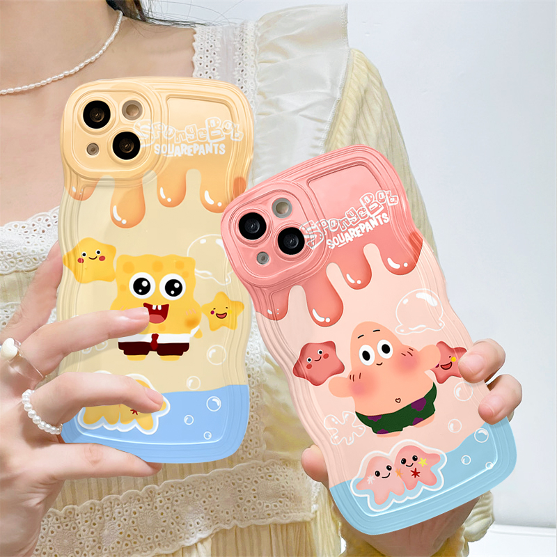 Soft Case TPU Motif Spongebob Untuk OPPO A17 A95 A54 A76 A15 A16 A12 A57 A7 A5s A16K A55 A96 A15s F9 A16E A53 A9 A5 A16s A33 A35 A2 A3s A5 A35