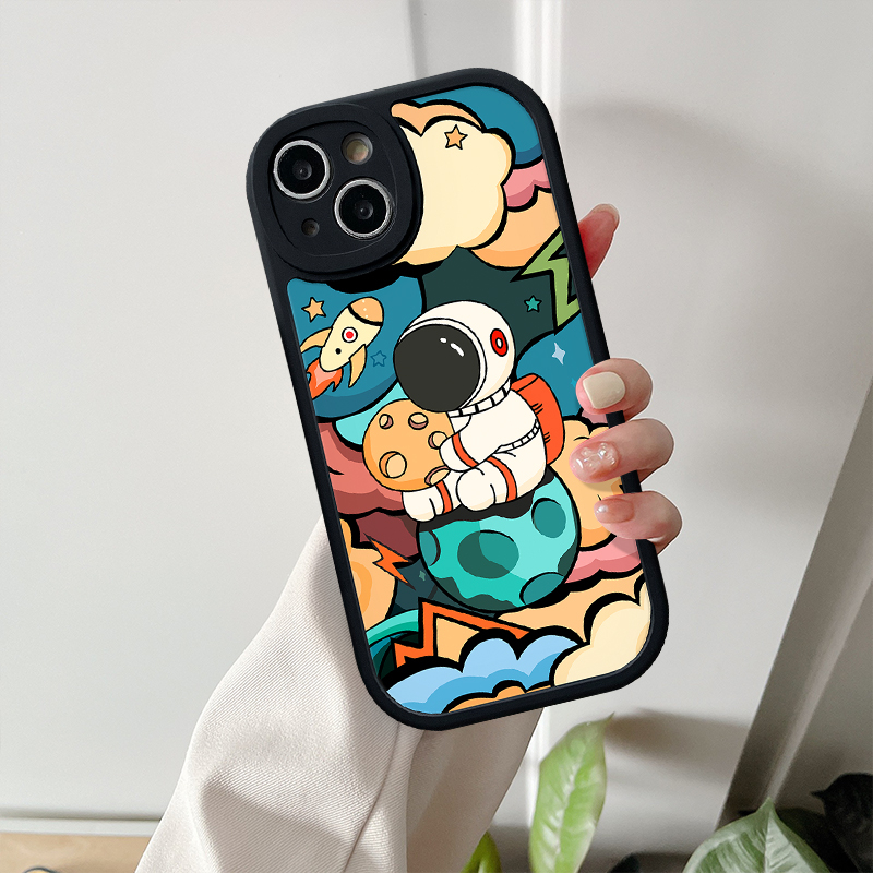 Casing Astronot NASA Bintang Trendy Realme C53 C55 10 Pro Plus C30 C15 C25 C21Y C12 C25Y 8 8i 9i C31 C35 C25s C1 GT C3 C21 C17 C20 8Pro 6i 5i 6 5s 5 6s Kartun Soft TPU Case