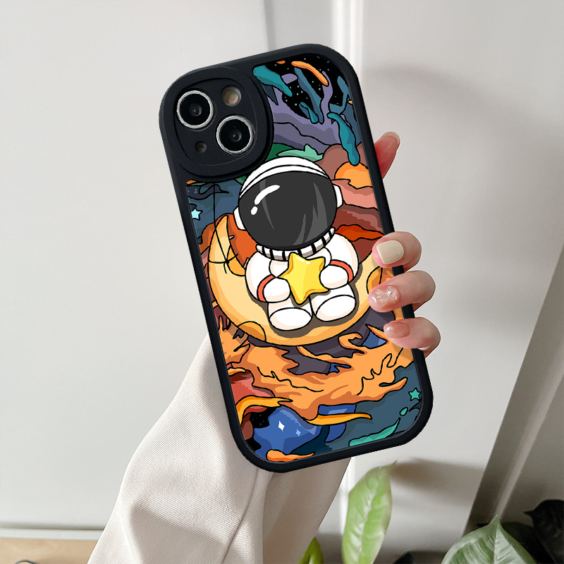 Casing Astronot NASA Star Trendy Redmi 10a1 12C 9 9T 9C NFC 9A 10A 10C Redmi Note 10 10s Note 11 Note11Pro Note 8catatan 9catatan 11s Note 9Pro Note 10Pro Kartun Soft TPU Cover