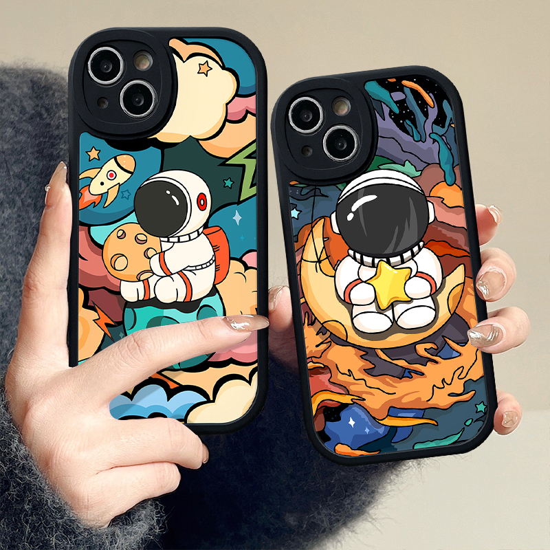 Casing Astronot NASA Star Trendy Redmi 10a1 12C 9 9T 9C NFC 9A 10A 10C Redmi Note 10 10s Note 11 Note11Pro Note 8catatan 9catatan 11s Note 9Pro Note 10Pro Kartun Soft TPU Cover