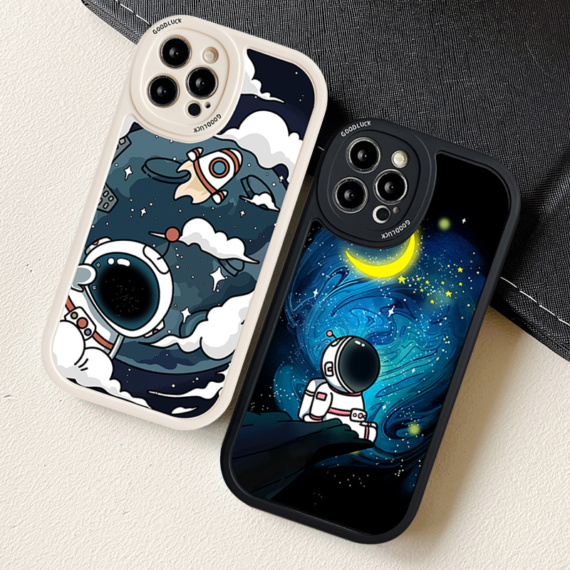 Casing Astronot NASA Star Trendy Redmi 10a1 12C 9 9T 9C NFC 9A 10A 10C Redmi Note 10 10s Note 11 Note11Pro Note 8catatan 9catatan 11s Note 9Pro Note 10Pro Kartun Soft TPU Cover