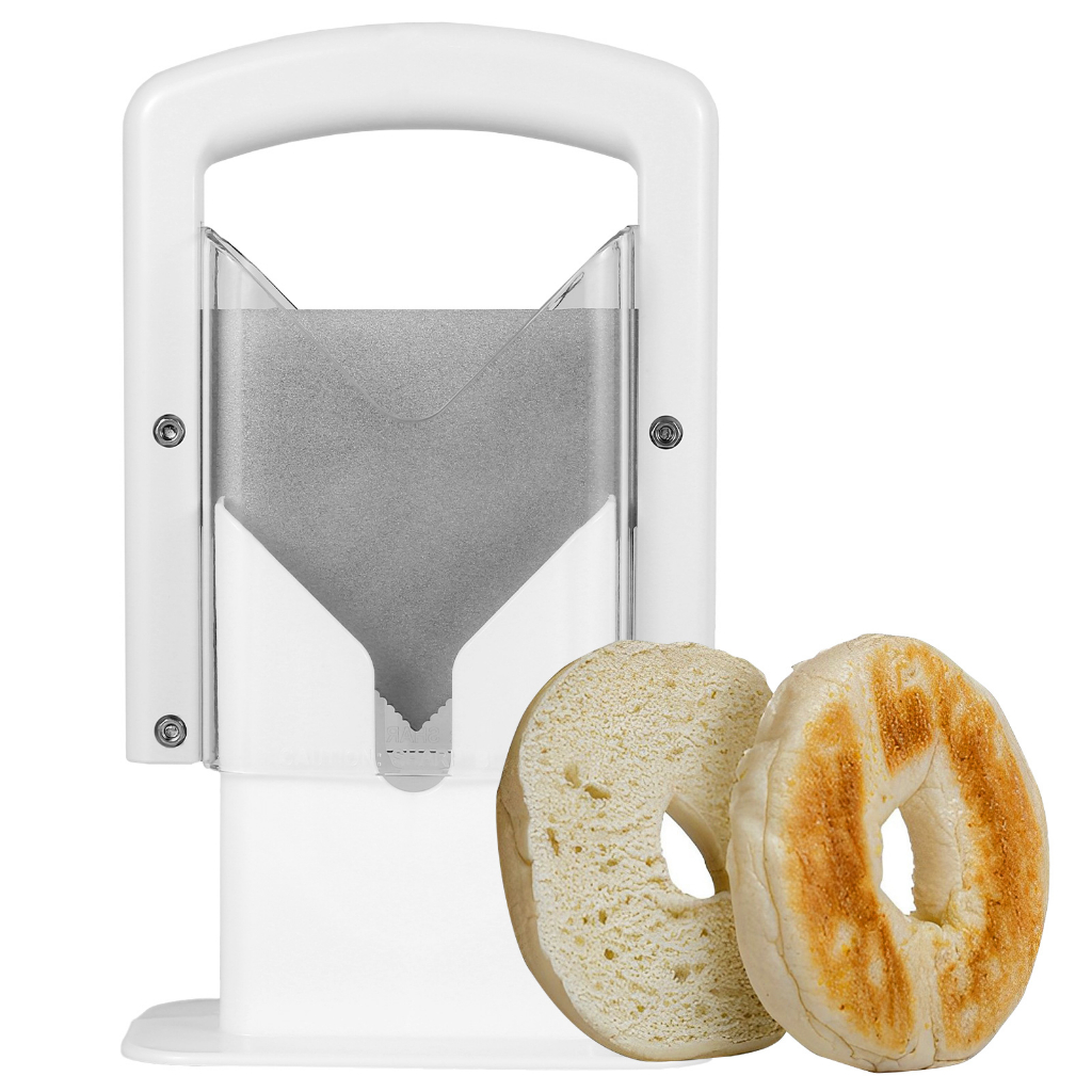 Home Stainless Steel Manual Bagel Bread Slicer Toast Cutter Slicing Guide Alat Panggang Dapur Multifungsi Gadget