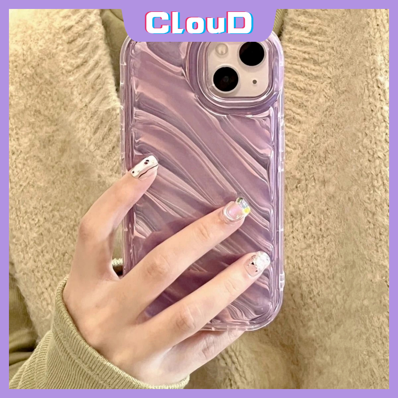 IPHONE Casing Ponsel Kartu Laser Mempesona Simple Mewah Kompatibel Untuk Iphone11 13 12 14 Pro MAX 7Plus XR X7 8 6 6S Plus XS MAX SE 2020motif Korgasi Stereo 3D Kreatif Soft Cover