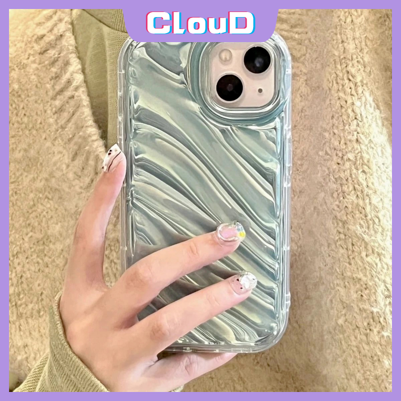 IPHONE Casing Ponsel Kartu Laser Mempesona Simple Mewah Kompatibel Untuk Iphone11 13 12 14 Pro MAX 7Plus XR X7 8 6 6S Plus XS MAX SE 2020motif Korgasi Stereo 3D Kreatif Soft Cover