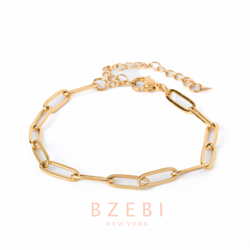 Bzebi Gelang Charm Titanium Steel Emas 18k Dengan Berlian, Anti Karat, Aksesoris Fashion Wanita, Perhiasan Gaya Korea, Hadiah Ulang Tahun Dengan Box Eksklusif 956b