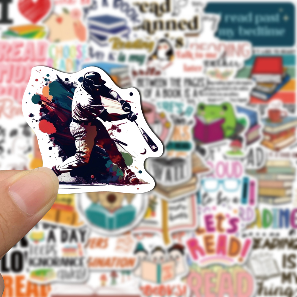 [in Stock]50pcs Stiker Seri Bisbol Kartun Indah Ponsel Laptop Cangkir Air Stiker Tahan Air