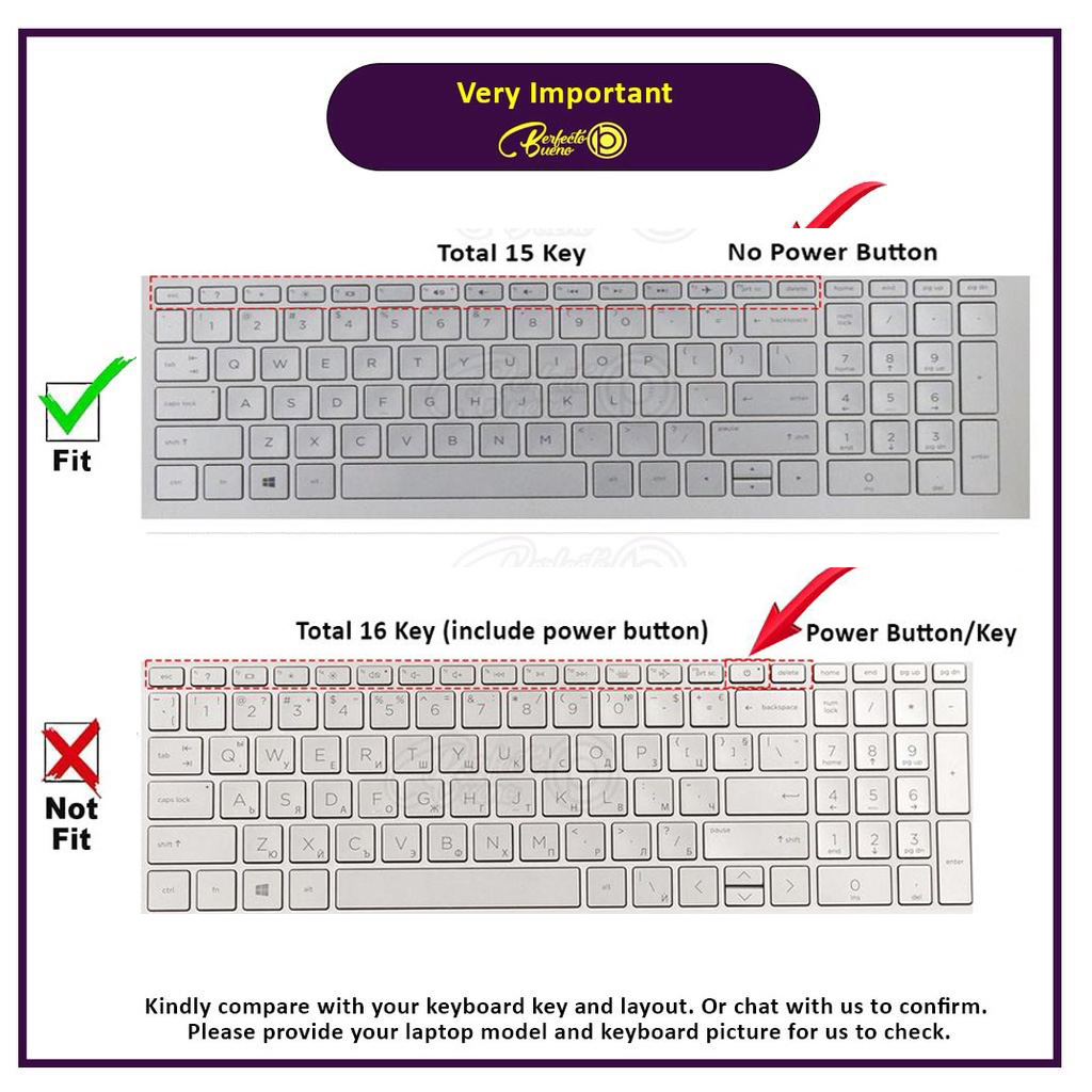 Pelindung Keyboard Bahan Silikon Untuk HP Pavilion 15 Series 15 Inch Display 15.6 &quot;