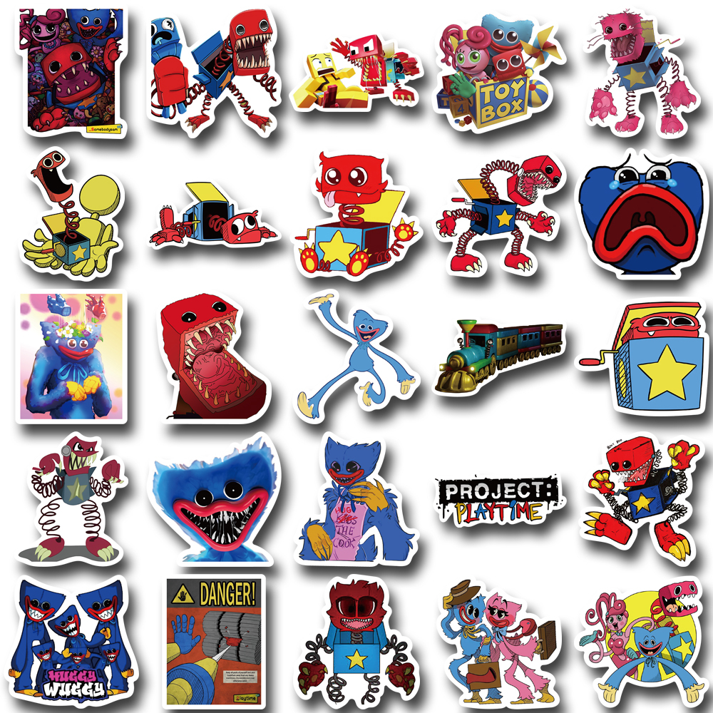 [Dalam Stok] 50 Pcs Proyek Waktu Bermain Kartun graffiti Stiker Indah Kreatif Tangan Akun Ponsel Helm Tahan Air Stiker